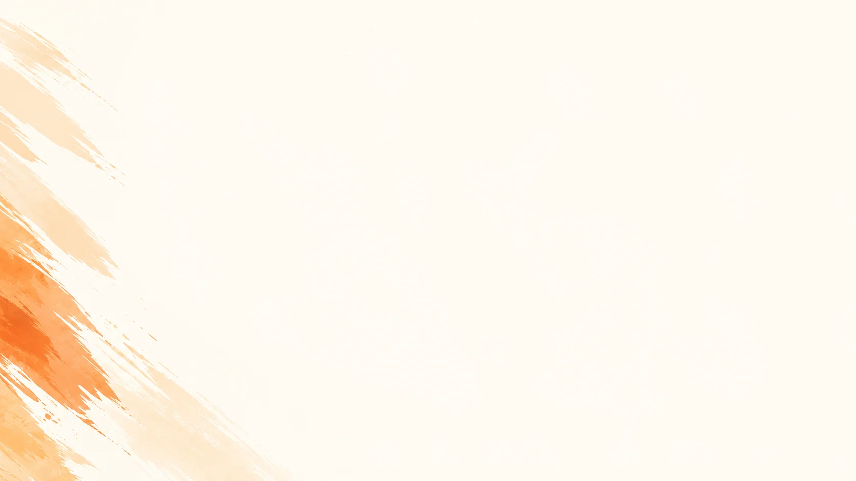 Soft orange paint brush strokes