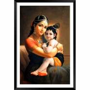 Bal Krishna With Maa Yashoda Painting DBrush Bal Krishna With Maa Yashoda Painting DBrush
