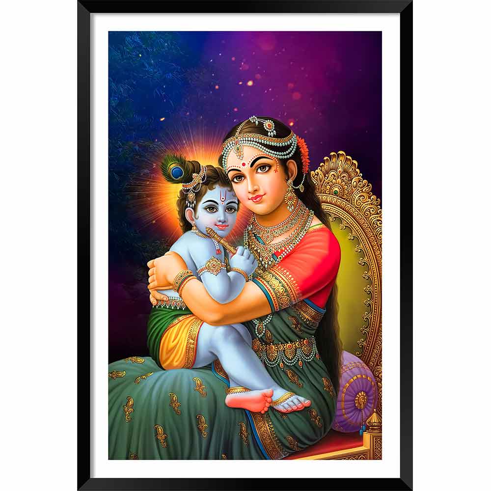 Yashoda maiya with krishna painting