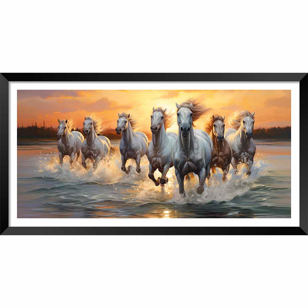 7 running horse vastu painting