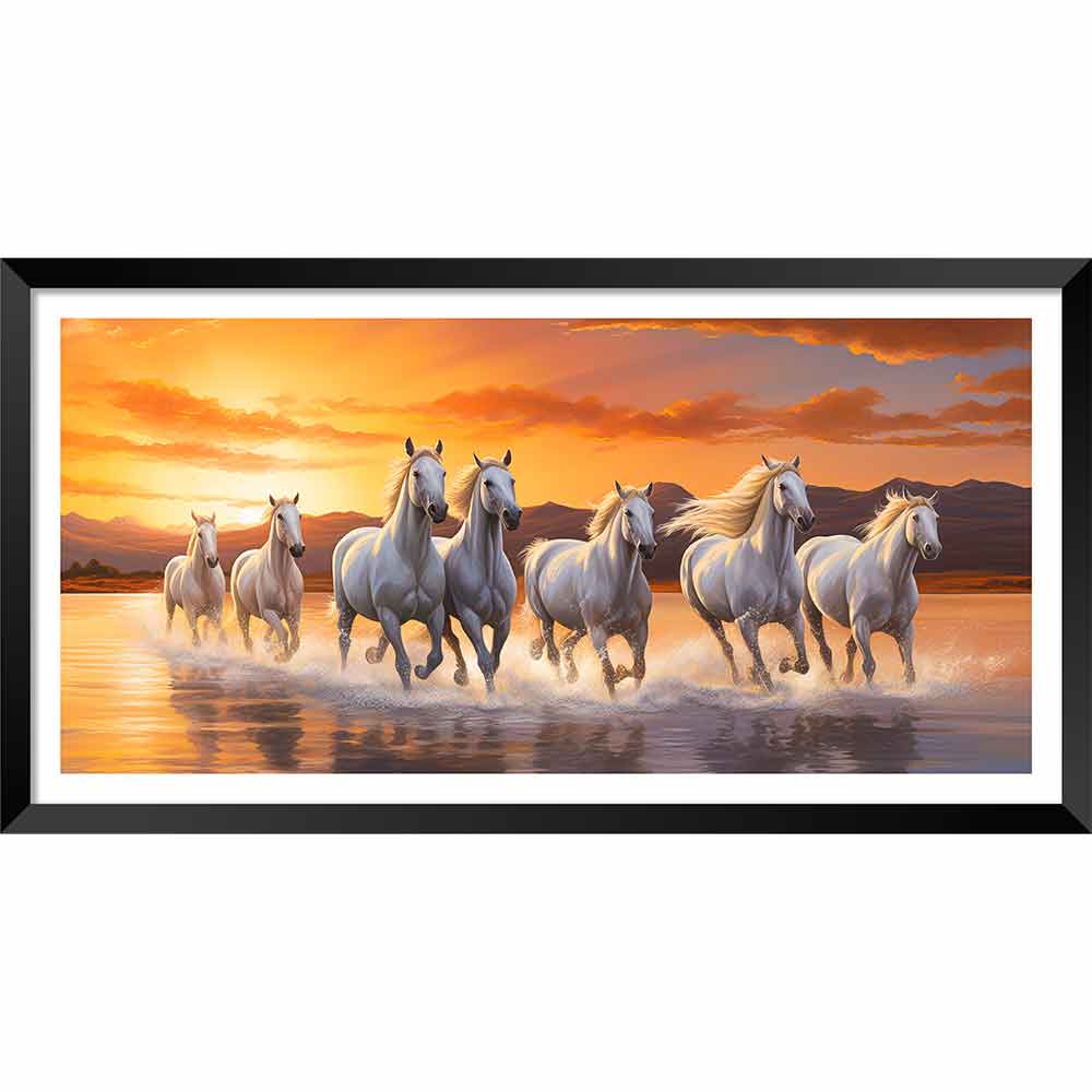 seven running horses vastu frame for decor